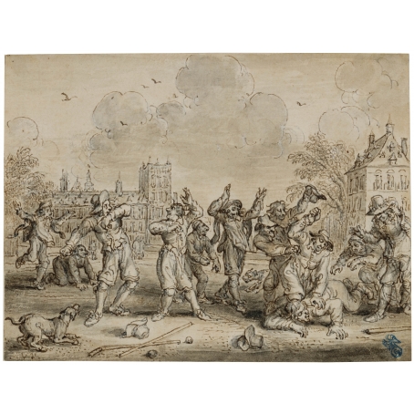 Adriaen Pietersz. van de Venne (Delft 1590-1662 The Hague) A Brawl in front of the Binnenhof, The Hague