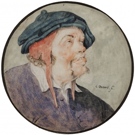 Cornelis Dusart (Haarlem 1660-1704 Haarlem) A Caricature of a Man with a Beret