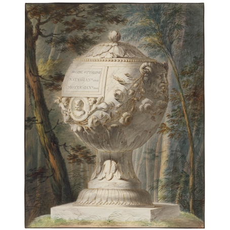 Gerard van Nijmegen (Rotterdam 1735-1808 Rotterdam) Urn of Hélène Otteline Groeninx van Zoelen (1806).