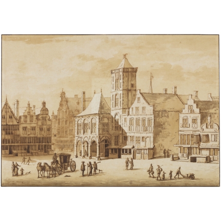 Jacob van der Ulft (Gorinchem 1621-1689 Noordwijk aan Zee) The Old Town House of Amsterdam